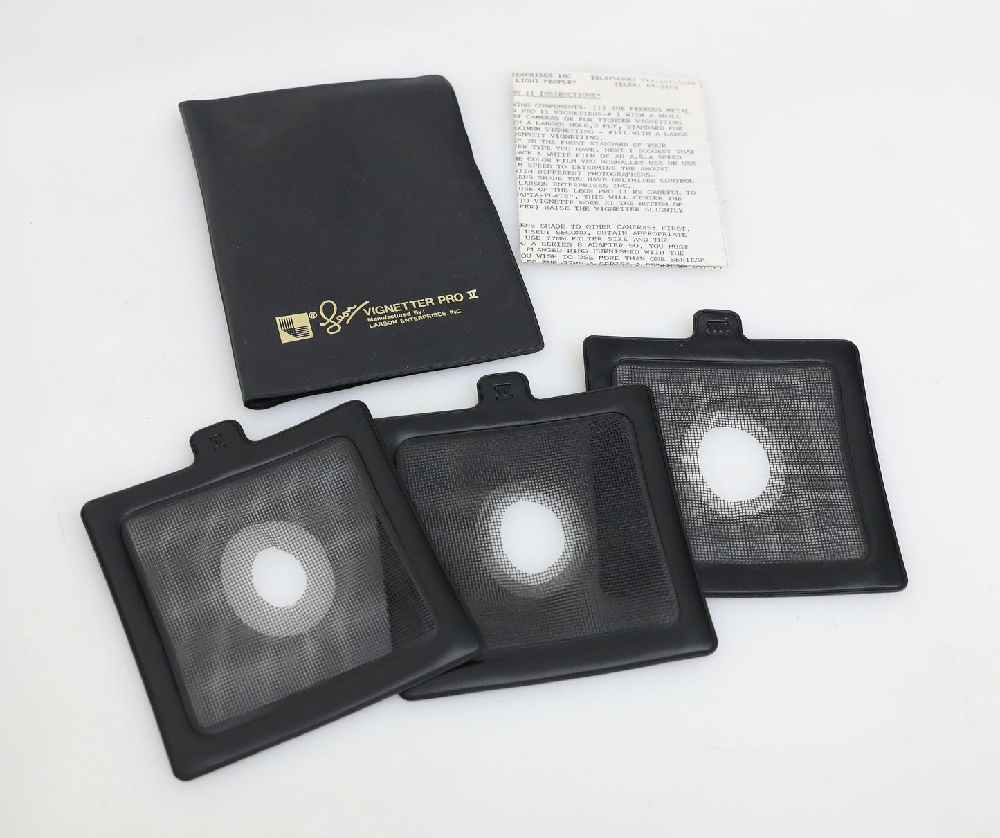 Larson Enterprises Vignetter Pro II 1-3 Lighting Lens Filter Set 6x7 in Case