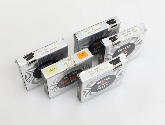 Prinz 55mm Coated Filter Set - Star/Spot/Diffuser/FL-D/Orange (G) in Cases