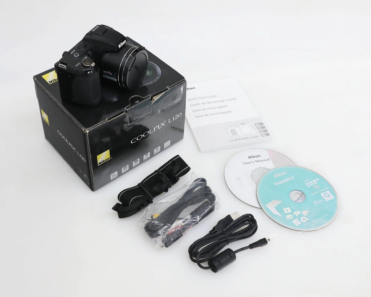 2010 Nikon Coolpix L120 Digital Camera in Original Box - WORKS