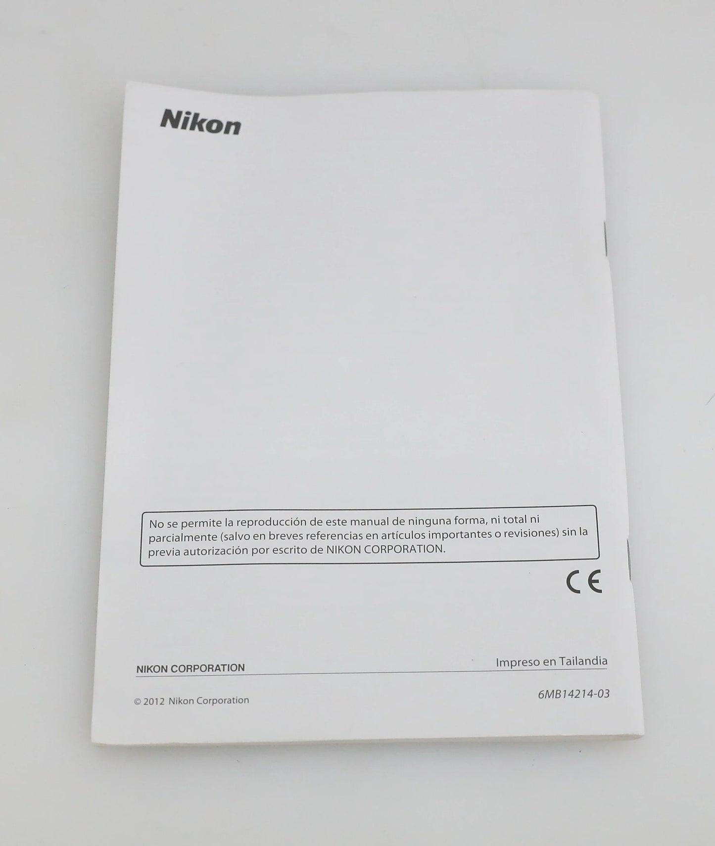 Nikon D3200 User Manual in Spanish