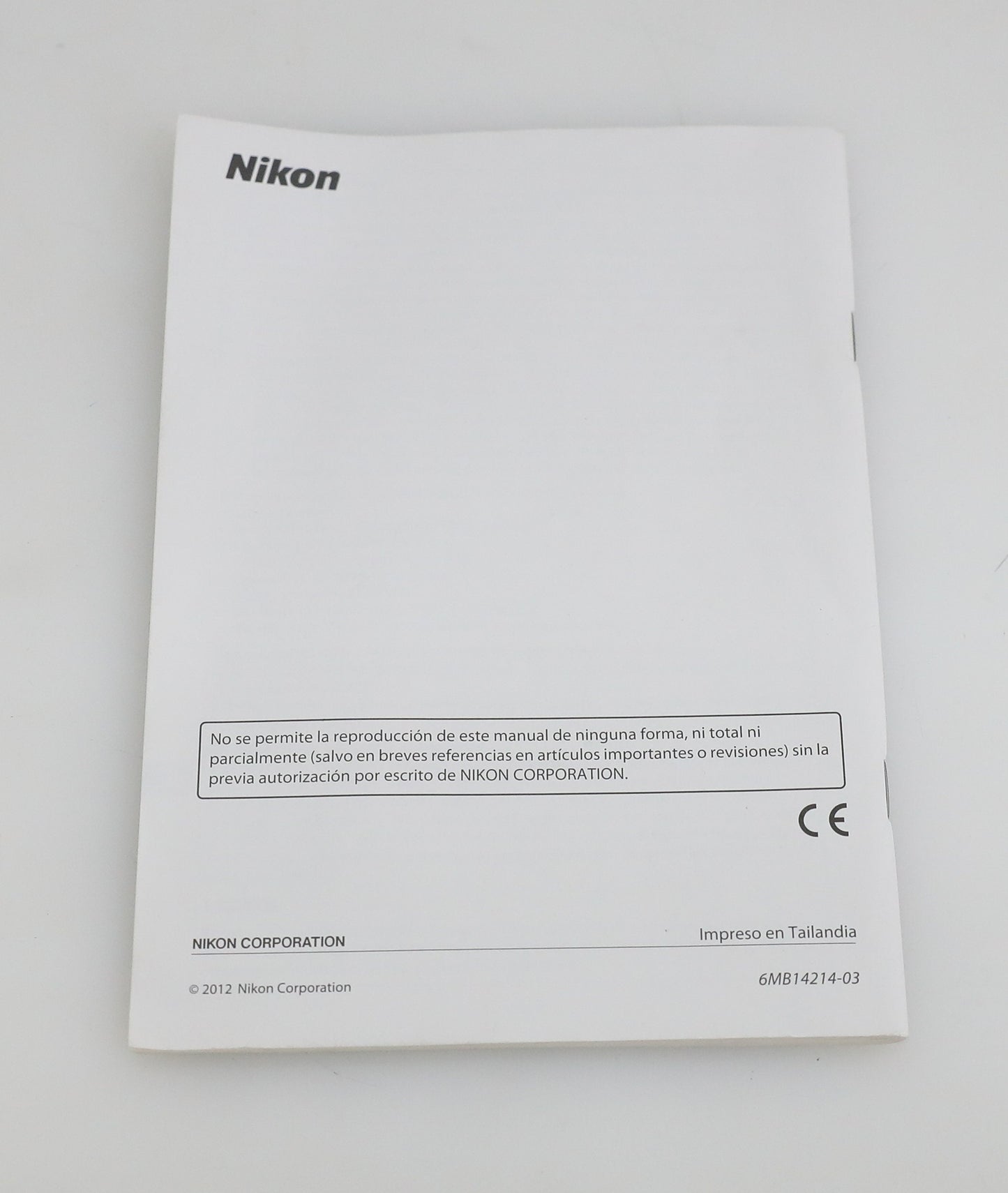 Nikon D3200 User Manual in Spanish