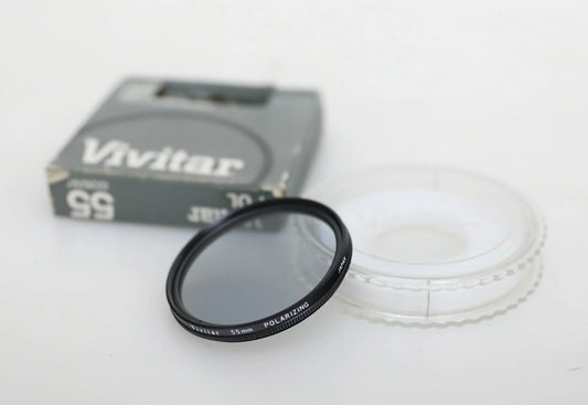 Vintage Vivitar 55mm Polarizer Filter in Case and Original Box
