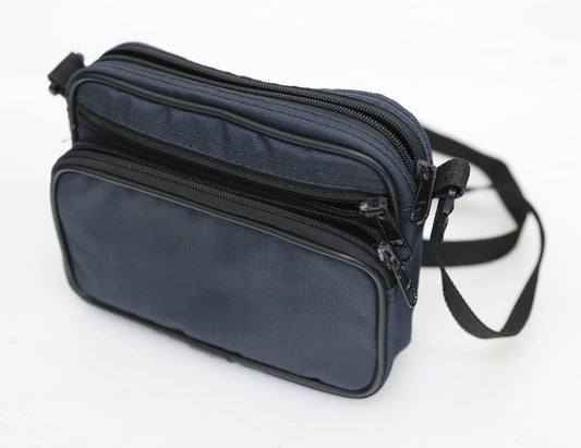 Vintage Point and Shoot Digital Camera Bag - Navy Blue and Black