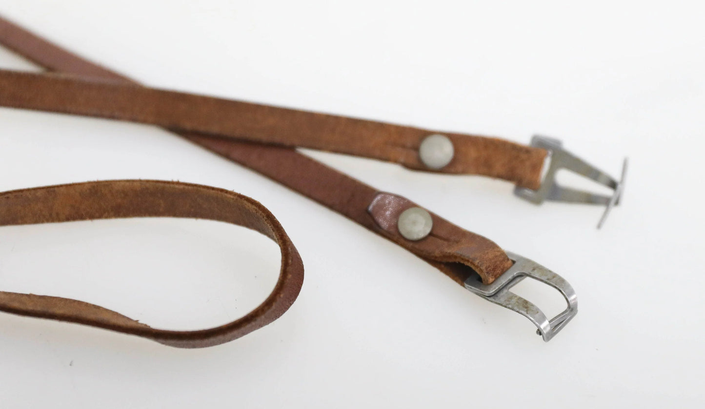 Vintage Brown Leather or Pleather Camera Strap
