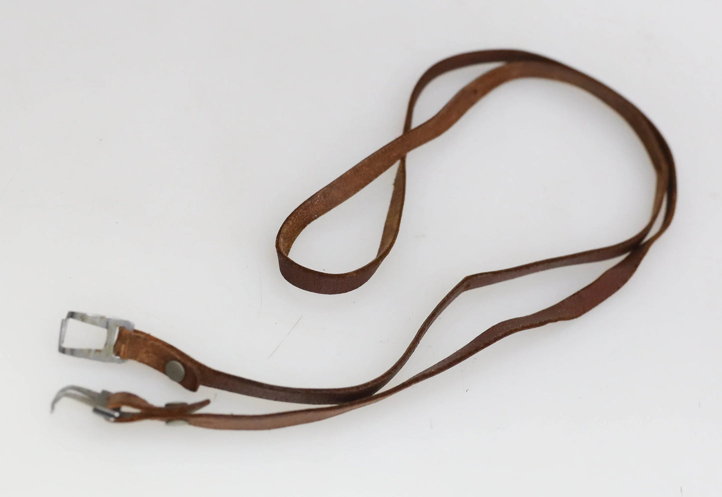 Vintage Brown Leather or Pleather Camera Strap