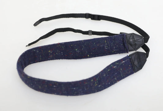 Vintage Nikon Camera Strap - Blue Cloth, Heavy Duty