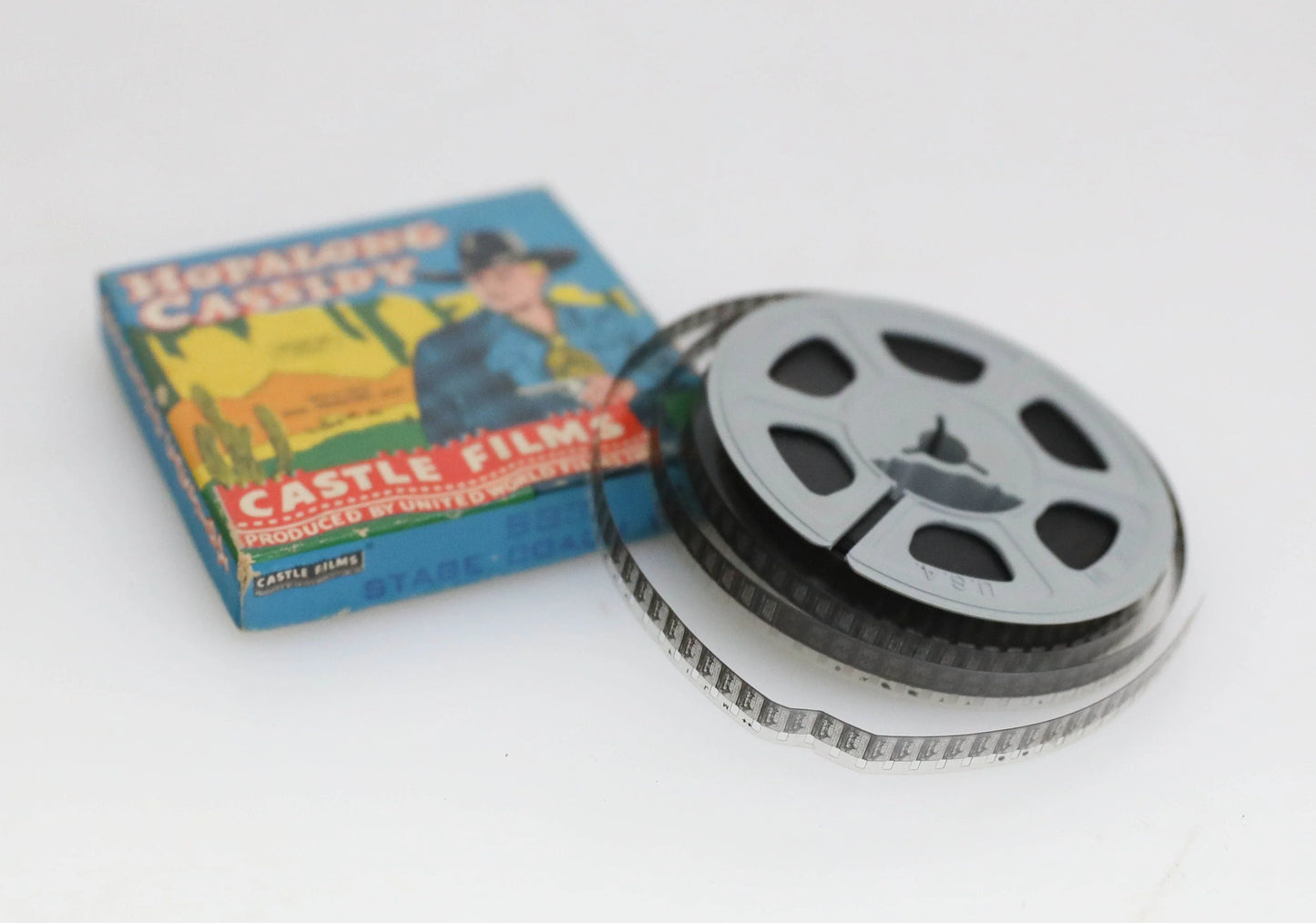 Vintage Hopalong Cassidy 583 Stage Coach War Standard 8mm Movie Silent Film