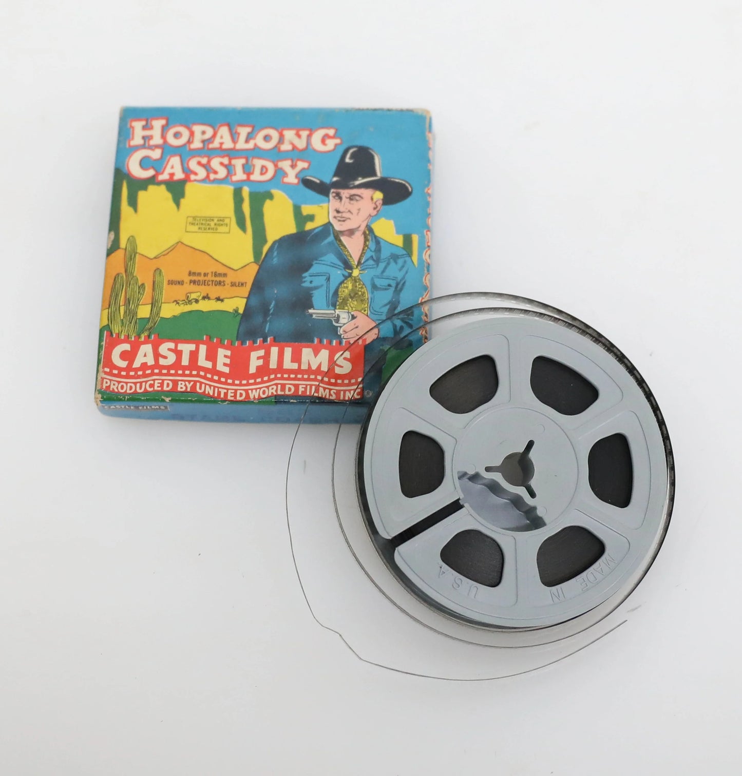 Vintage Hopalong Cassidy 583 Stage Coach War Standard 8mm Movie Silent Film
