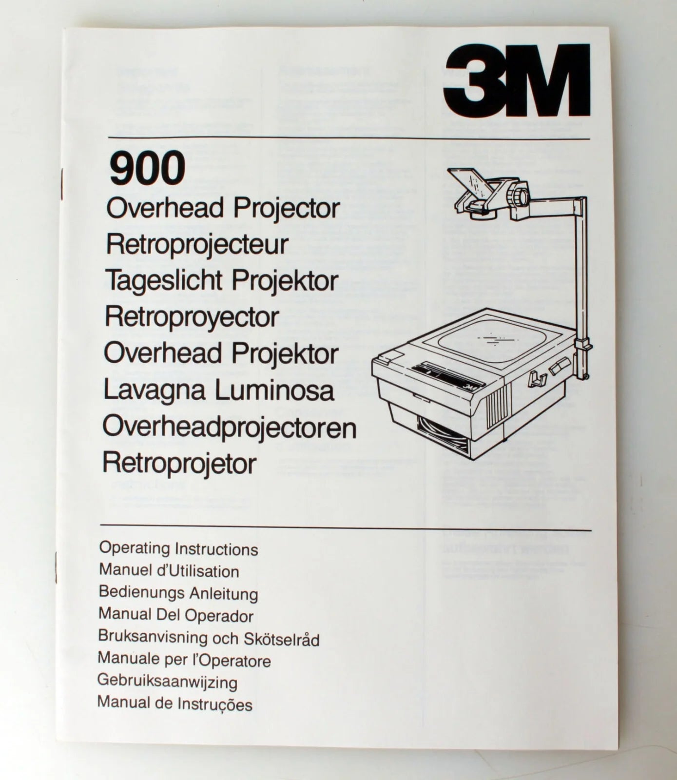 900 Overhead Projector Instructions