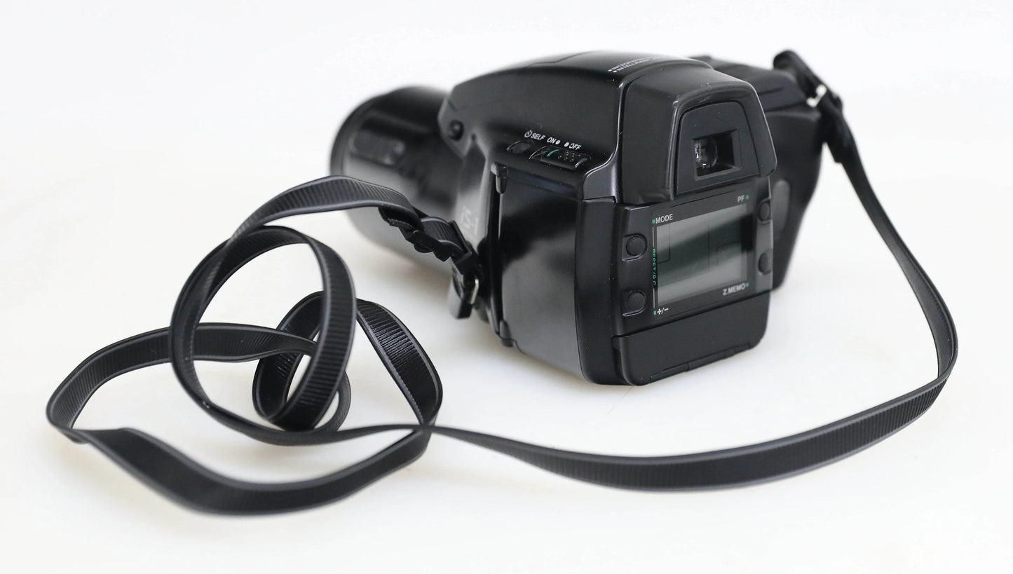 Vintage Olympus IS-1 AF 35mm Film Camera with Built-in Flash, Manual, and Strap