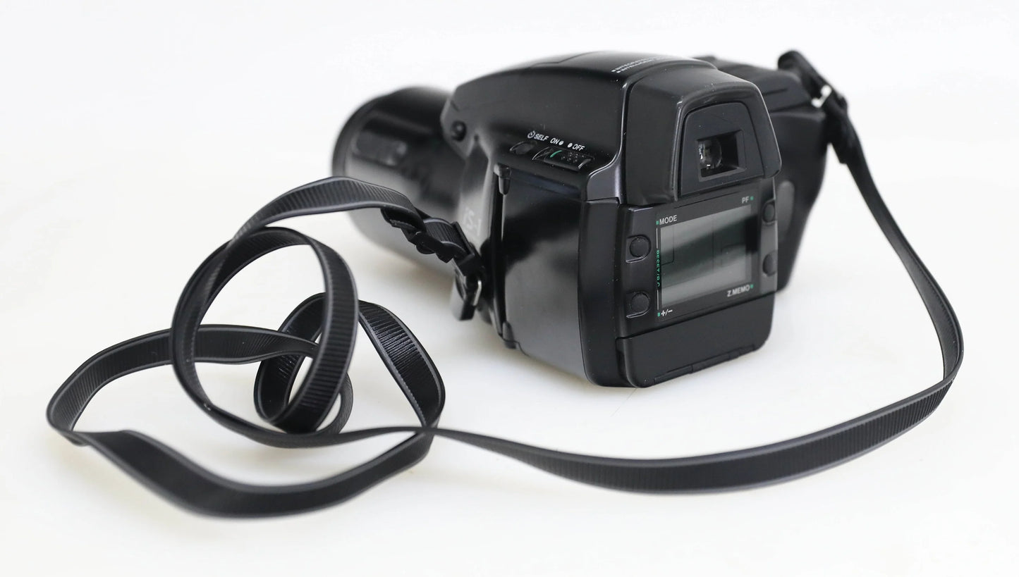 Vintage Olympus IS-1 AF 35mm Film Camera with Built-in Flash, Manual, and Strap