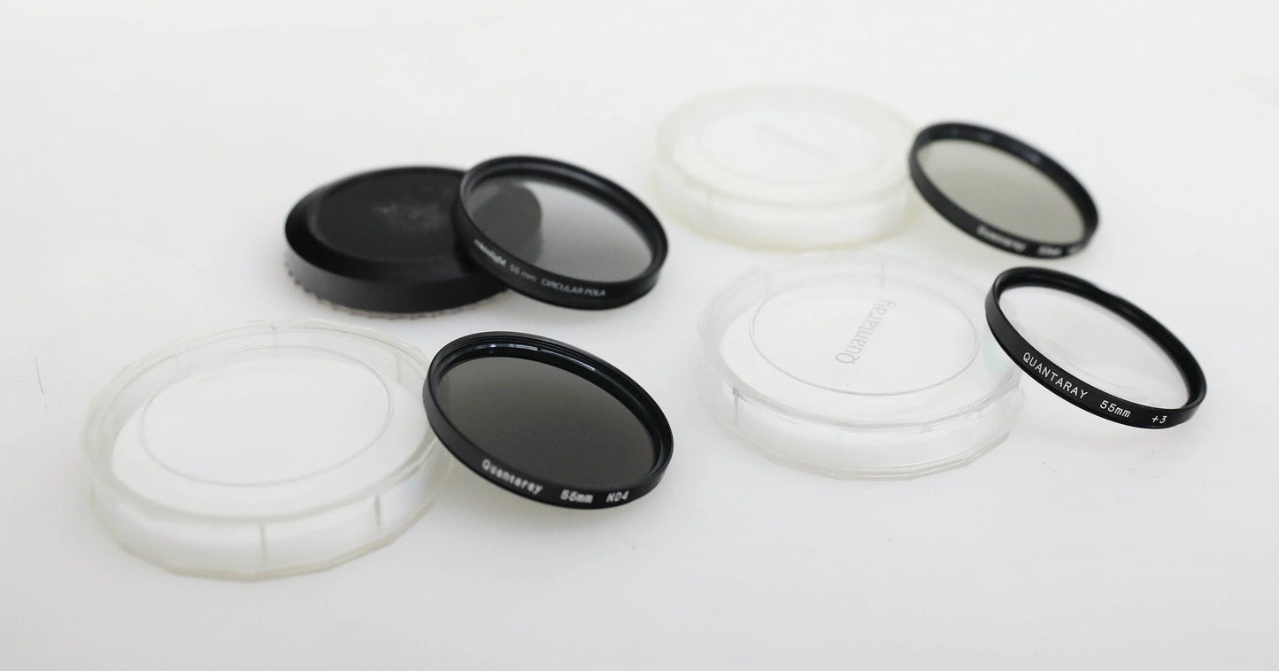 55mm Filter Set - ND2/ND4/Close Up +3/Circular Polarizer Quantaray & Cokinlight
