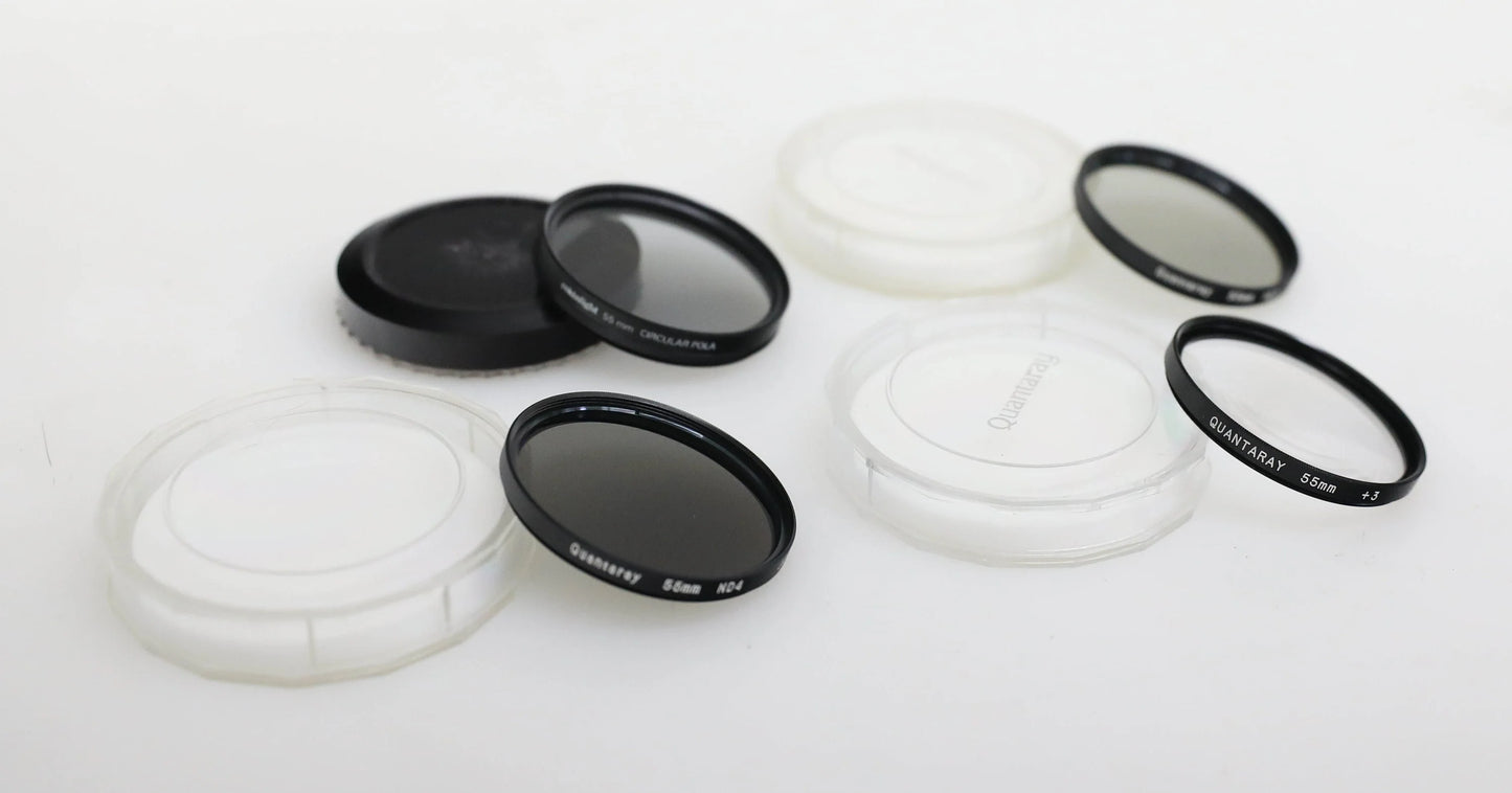 55mm Filter Set - ND2/ND4/Close Up +3/Circular Polarizer Quantaray & Cokinlight