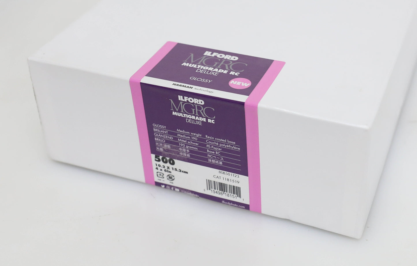 Ilford B&W Paper 4x6 Multigrade RC Deluxe Glossy - Opened Box ~ 300 Sheets