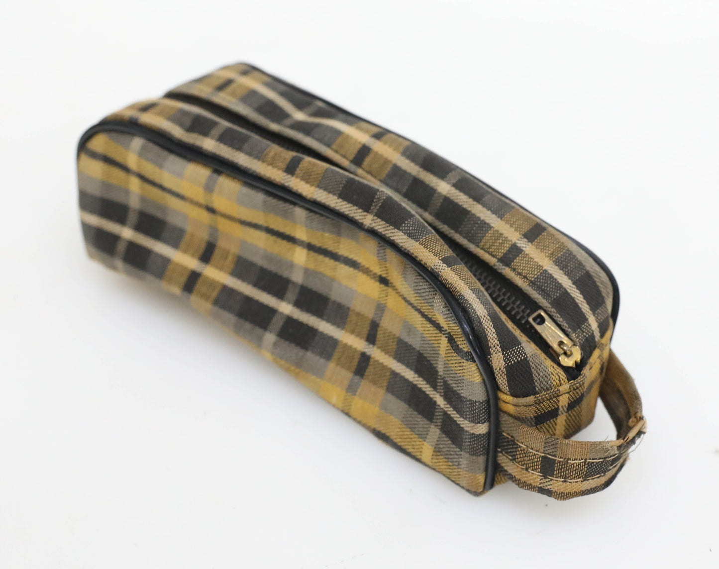Vintage Plaid Camera Bag – Yellow & Black Point and Shoot Case