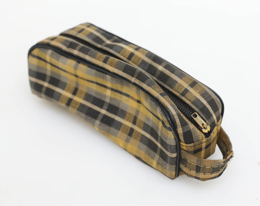 Vintage Plaid Camera Bag – Yellow & Black Point and Shoot Case
