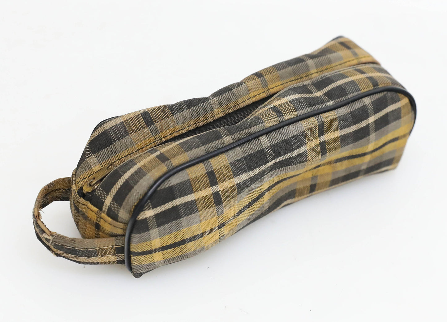 Vintage Plaid Camera Bag – Yellow & Black Point and Shoot Case