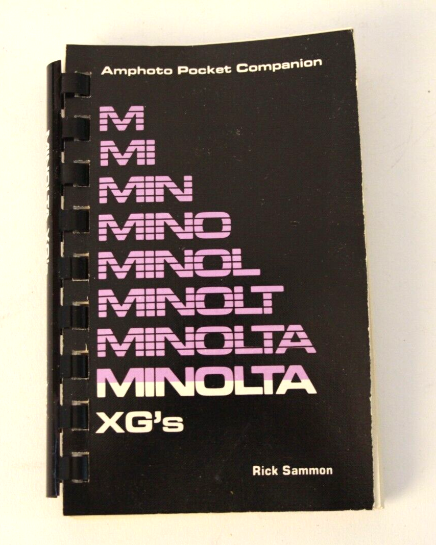 Minolta XG's Pocket Companion Guide