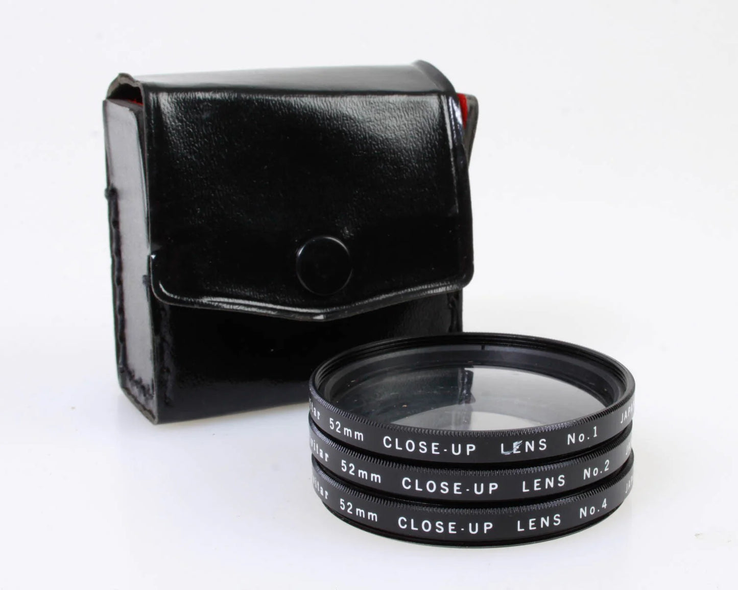 52mm VIVITAR CLOSE UP FILTERS, SET OF 3 IN CASE