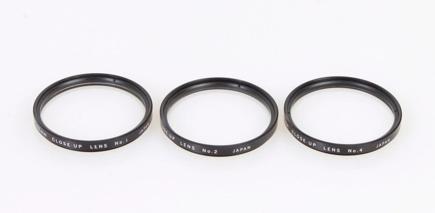 52mm Closeup  Macro Filter set of 3 with Case