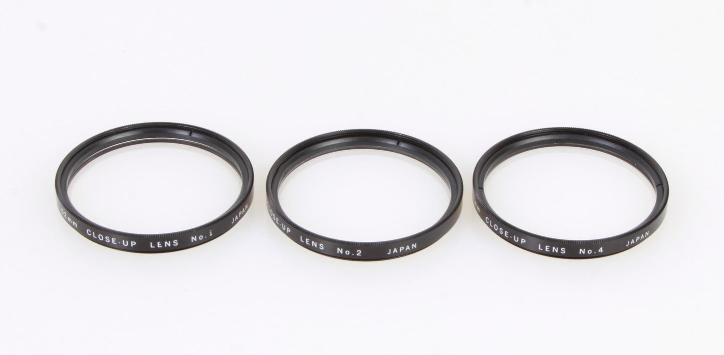 52mm Closeup  Macro Filter set of 3 with Case