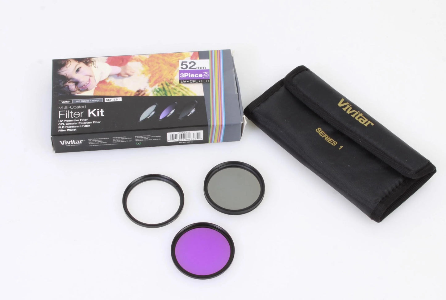 52mm  multicoated  filter set  with case-like new