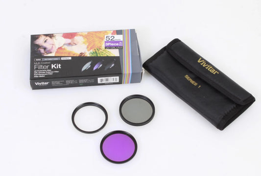 52mm  multicoated  filter set  with case-like new