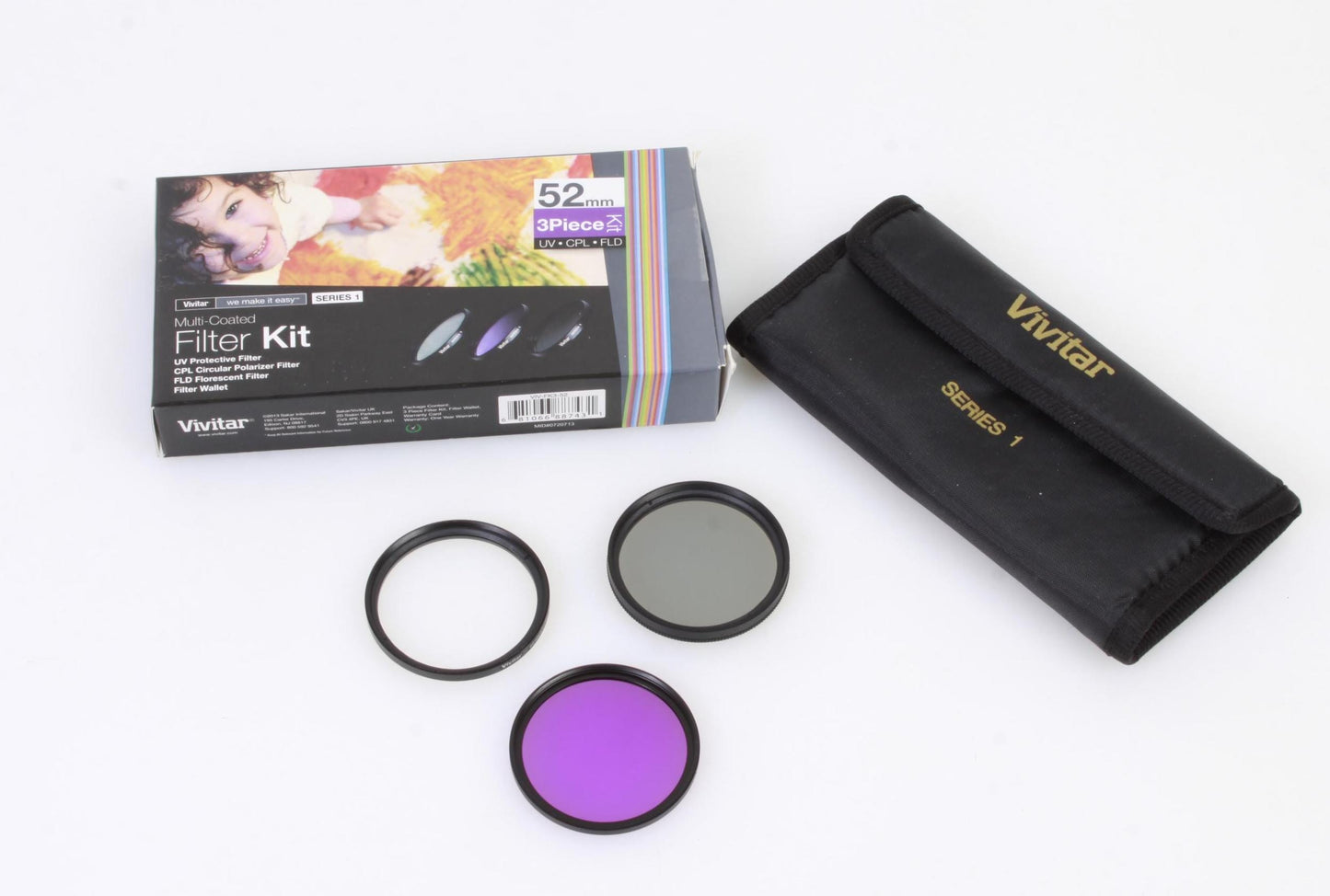 52mm  multicoated  filter set  with case-like new