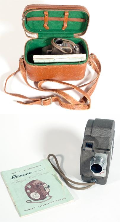 Art-Deco 8mm Cine Camera w/ Case + Manual