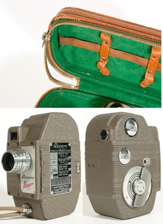 Art-Deco 8mm Cine Camera w/ Case + Manual