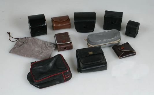 Vintage Camera Accessory Case Set of 11 - Assorted Sizes, Storage for Film,