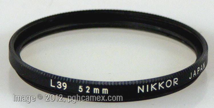 52mm L39 Filter By Nikon