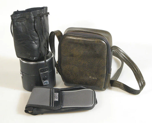 LENS AND SMALL CAMERA CASES, GROUP OF 4