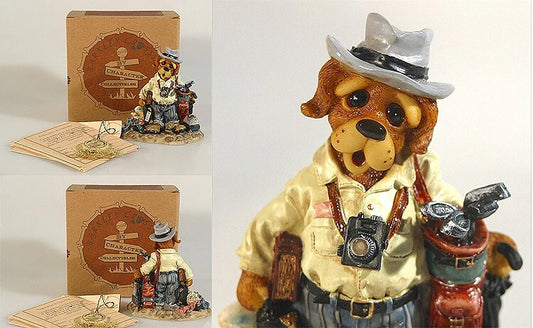 DOG W/ CAMERA AND GOLF CLUBS, LIMITED EDITION, BARKLEY CROSSING NEW OLD STOCK