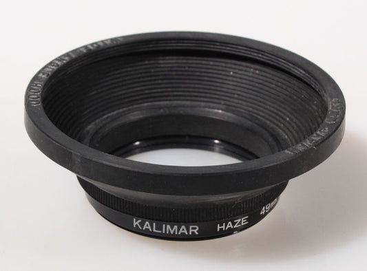 49MM LENS HOOD WIDE ANGLE W/ UV FILTER.